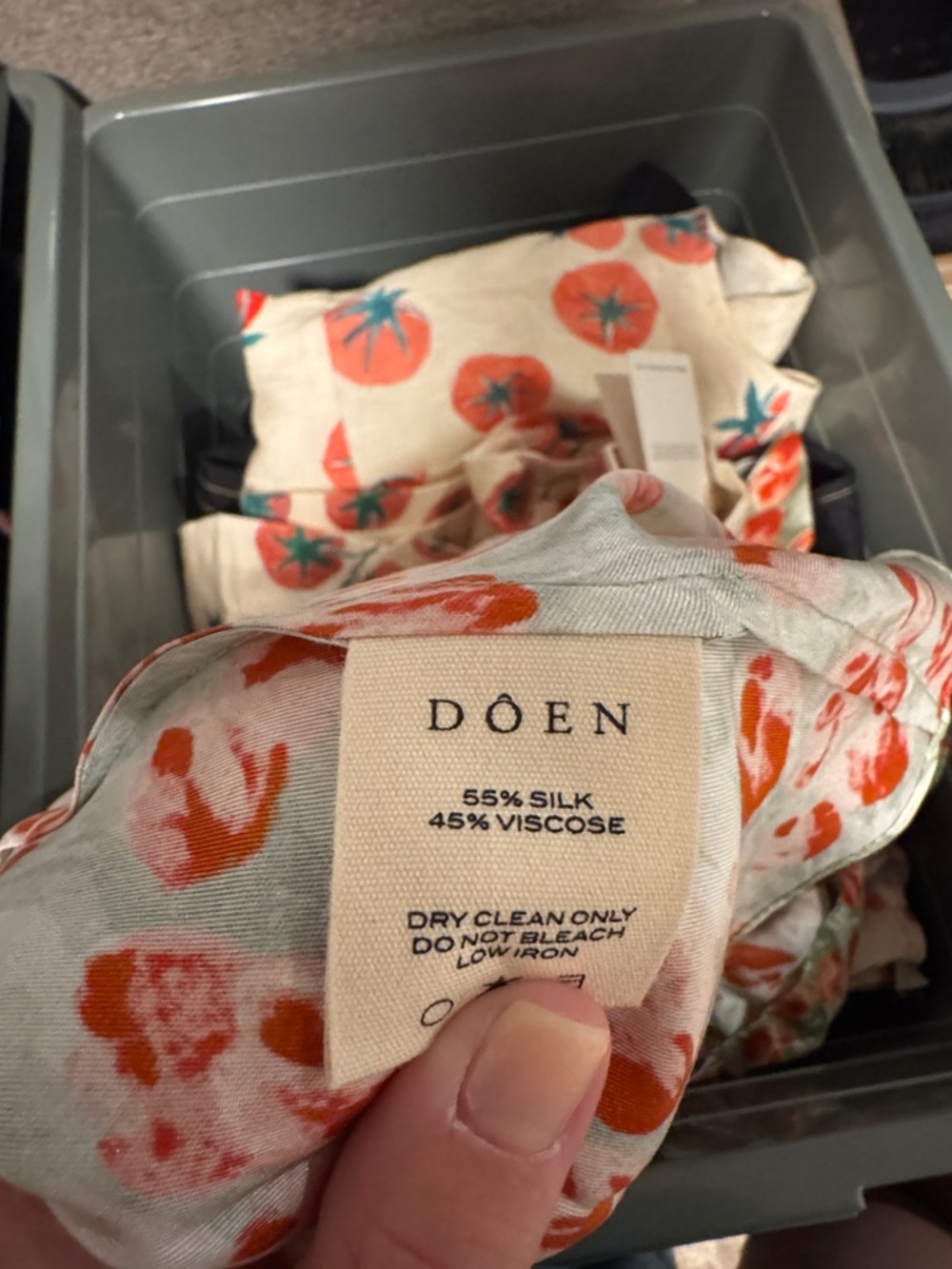 Doen Floral Mini Dress in Mint Green and Red - Picture 8 of 8